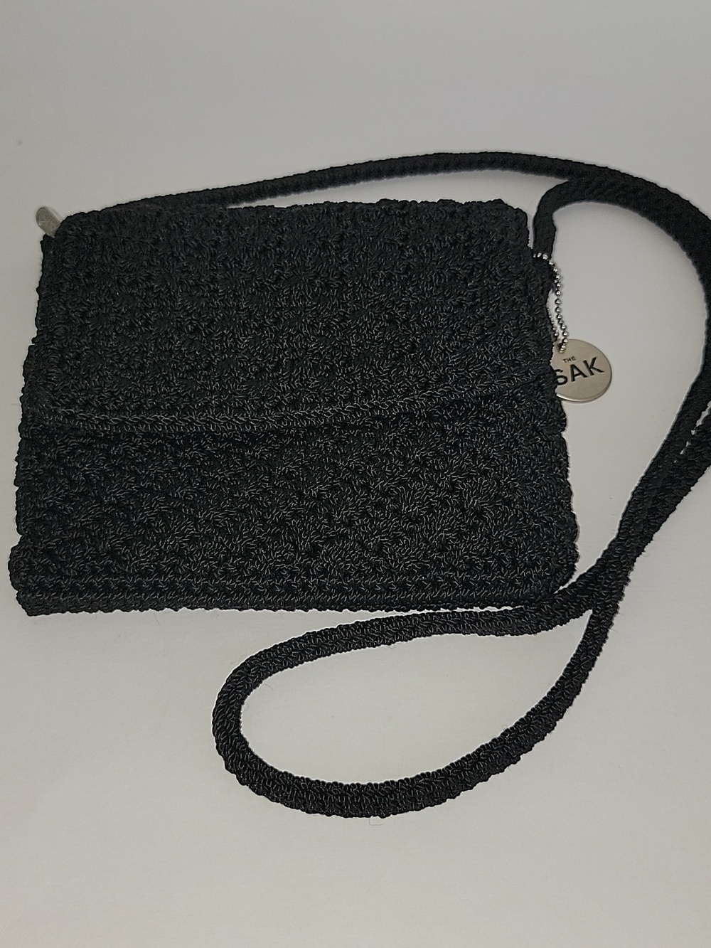 THE SAK BLACK CROCHET CROSSBODY/ SHOULDER BAG